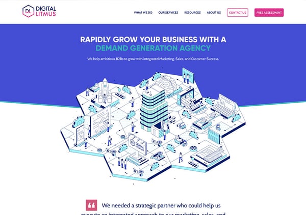 Digital Litmus b2b digital marketing agency home page