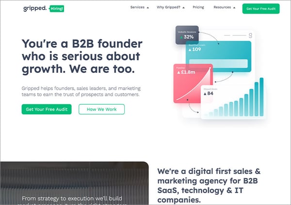 Gripped agency home page