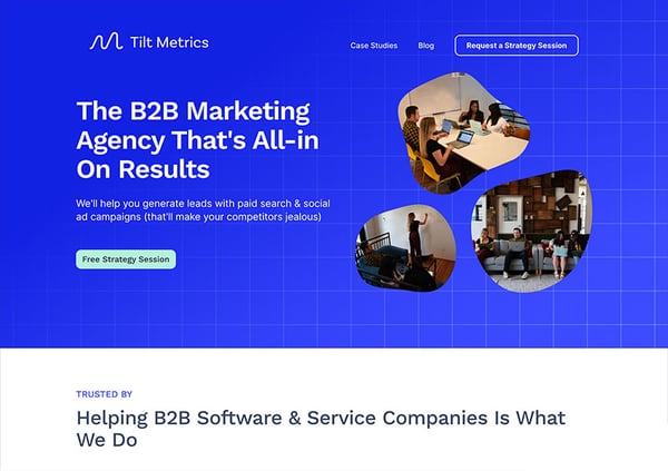 Tilt Metrics agency home page