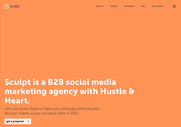 sculpt agency home page