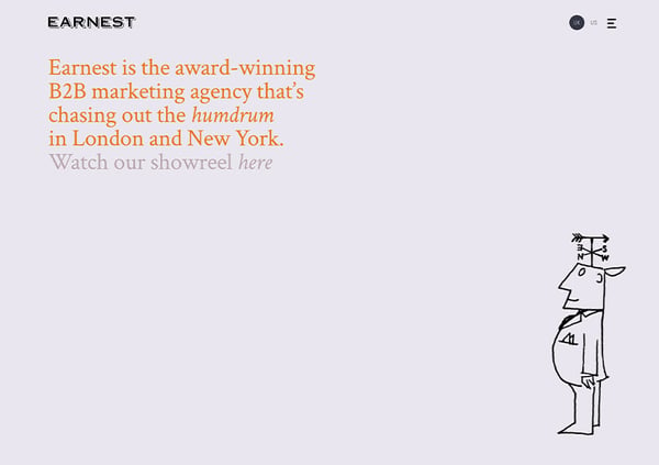 Earnest agency home page