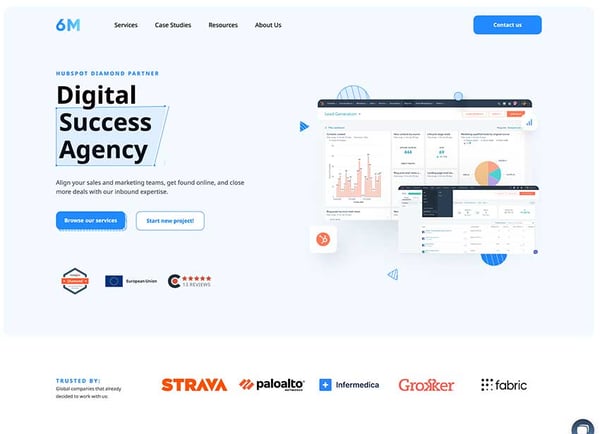 6minded agency home page