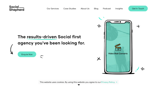 The Social Shepard homepage