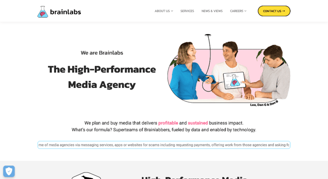 Brainlabs homepage