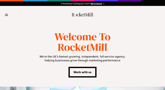 RocketMill homepage