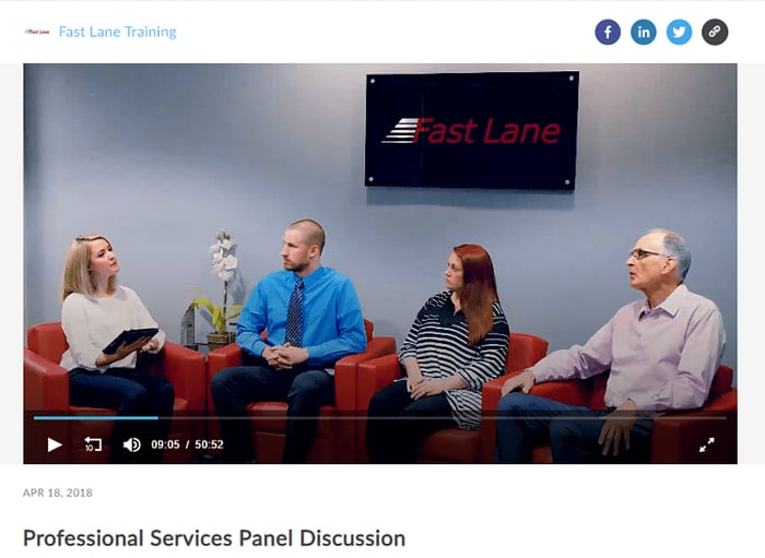 Professional Services Panel Discussion Video