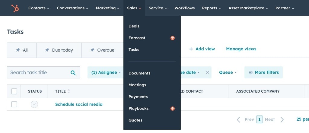Hubspot Sales Hub