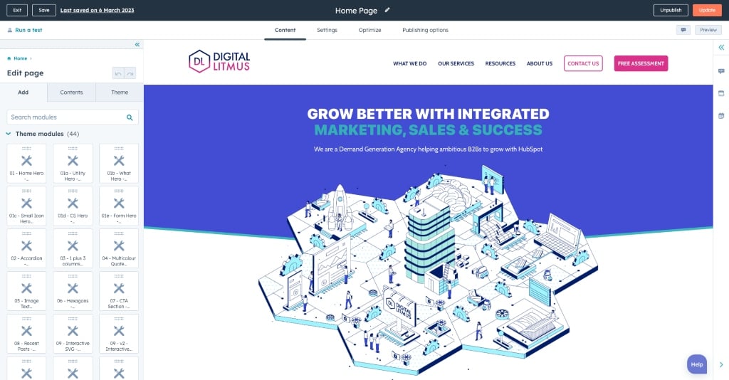 HubSpot CRM DL Home Page 