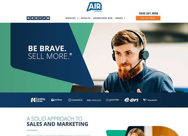 air marketing agency home page