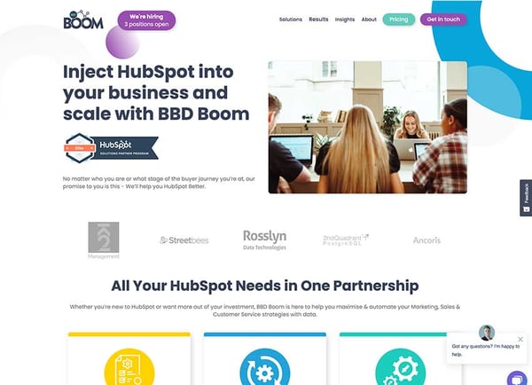 BBD boom agency home page