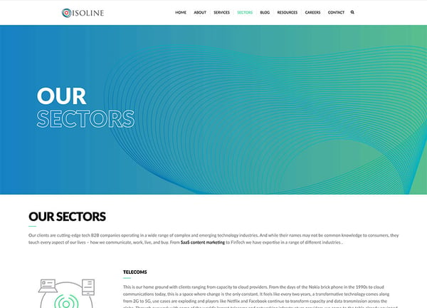 isoline agency website home page