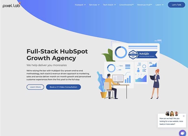 pixel lab agency home page
