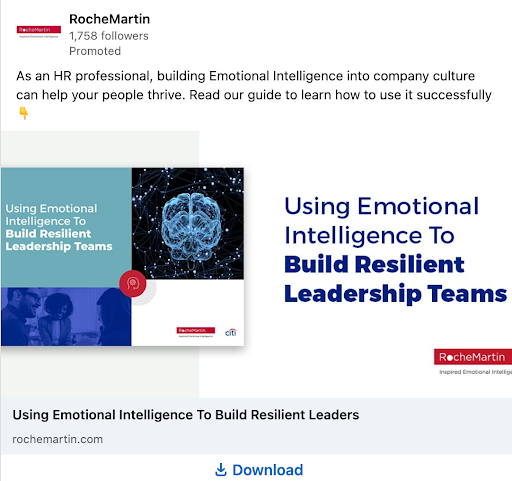 Example LinkedIn lead gen ad