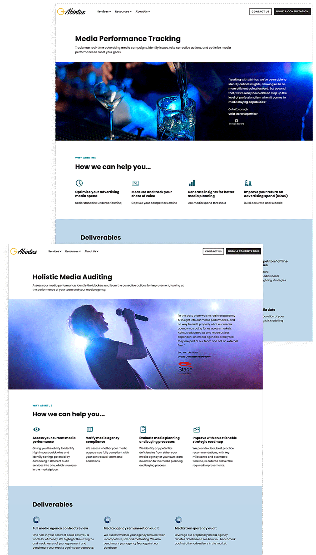 Abintus Services Webpage