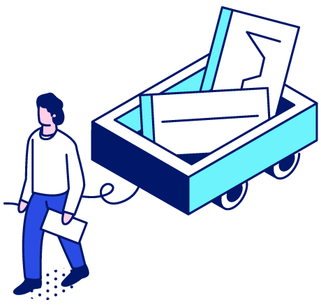 Man Pulling a Trailer with Two Graphs in